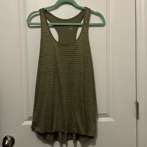 Army green and black stripe tank top
